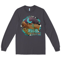 Smoke neon moon Long Sleeve Tee - SublimationCraftShop