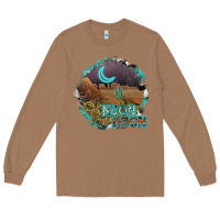 Toasted Coconut neon moon Long Sleeve Tee - SublimationCraftShop