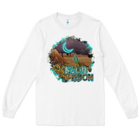 White neon moon Long Sleeve Tee - SublimationCraftShop