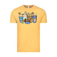Siberian Husky Coffee Cups Vintage Tee | Teevron