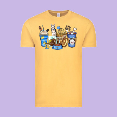 Siberian Husky Coffee Cups Vintage Tee Designed By Zillion Design Studio