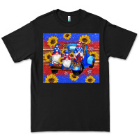 Black American flag gnomes truck sunflowers star leopard glitter Premium Tee - Artiststas