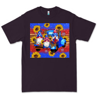 Plum American flag gnomes truck sunflowers star leopard glitter Premium Tee - Artiststas