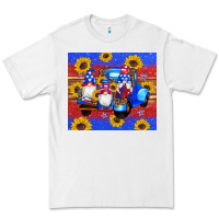 White American flag gnomes truck sunflowers star leopard glitter Premium Tee - Artiststas