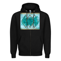 Black turquoise glitter Zipper Hoodie - JahusDesignShop
