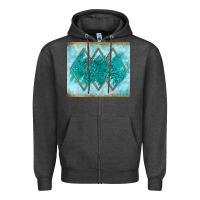 Charcoal Heather turquoise glitter Zipper Hoodie - JahusDesignShop
