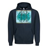 Navy turquoise glitter Zipper Hoodie - JahusDesignShop