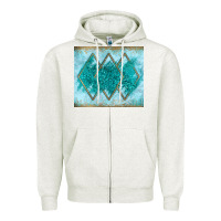 Oatmeal Heather turquoise glitter Zipper Hoodie - JahusDesignShop