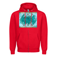 Red turquoise glitter Zipper Hoodie - JahusDesignShop