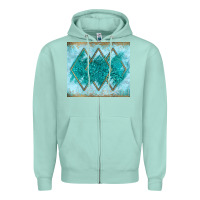 Seafoam turquoise glitter Zipper Hoodie - JahusDesignShop