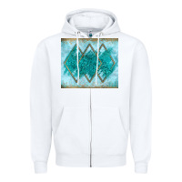 White turquoise glitter Zipper Hoodie - JahusDesignShop