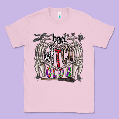 Bad Witch Club Classic Tee Designed By Cowhidedigitalart