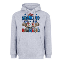 Heather Grey star spangled and hammered skeleton hand Heavyweight Hoodie - Jasminsmagicworld