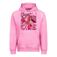 Fuchsia Pink cheer for the cure breast cancer Urban Hoodie - LillyAllenDesigns