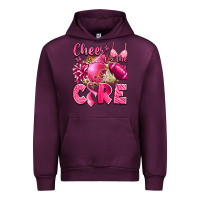 Mauve Wine cheer for the cure breast cancer Urban Hoodie - LillyAllenDesigns