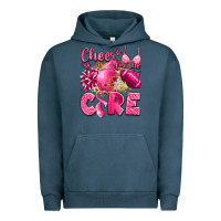 Pigment Midnight Navy cheer for the cure breast cancer Urban Hoodie - LillyAllenDesigns
