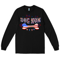 Black 4th of July Dog Mom Long Sleeve Tee - CowGirlArtShop