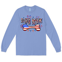 Colony Blue 4th of July Dog Mom Long Sleeve Tee - CowGirlArtShop