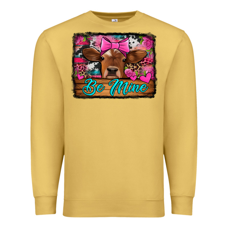 Be Mine Valentine's Day Cow Premium Sweatshirt by Jasminsmagicworld | Teevron