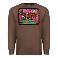 Chestnut be mine valentine's day cow Premium Sweatshirt - Jasminsmagicworld