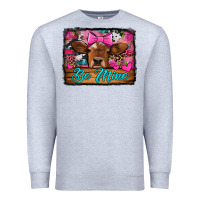 Heather Grey be mine valentine's day cow Premium Sweatshirt - Jasminsmagicworld