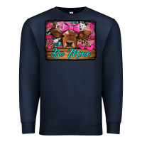 Navy be mine valentine's day cow Premium Sweatshirt - Jasminsmagicworld