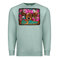 Seafoam be mine valentine's day cow Premium Sweatshirt - Jasminsmagicworld