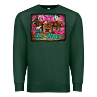 Sports Green be mine valentine's day cow Premium Sweatshirt - Jasminsmagicworld