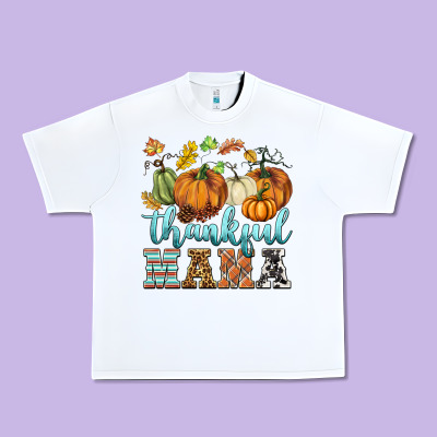 Thankful Mama Urban Heavy Tee Designed By Barkaloodesign