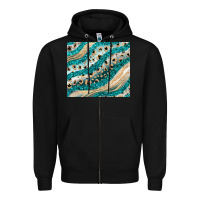 Black turquoise glitter Zipper Hoodie - JahusDesignShop