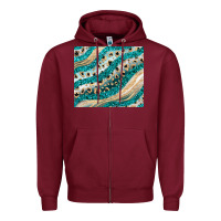 Burgundy turquoise glitter Zipper Hoodie - JahusDesignShop