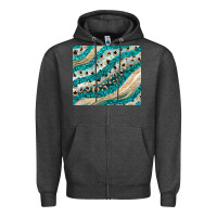 Charcoal Heather turquoise glitter Zipper Hoodie - JahusDesignShop