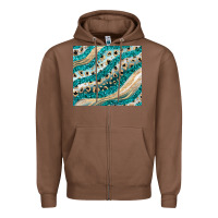 Chestnut turquoise glitter Zipper Hoodie - JahusDesignShop
