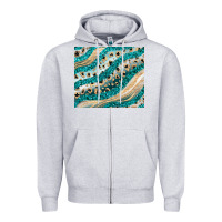 Heather Grey turquoise glitter Zipper Hoodie - JahusDesignShop