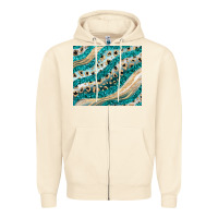 Sandshell turquoise glitter Zipper Hoodie - JahusDesignShop