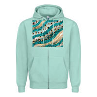Seafoam turquoise glitter Zipper Hoodie - JahusDesignShop