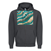Smoke turquoise glitter Zipper Hoodie - JahusDesignShop