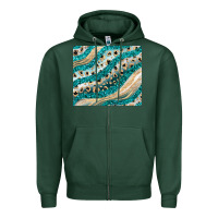 Sports Green turquoise glitter Zipper Hoodie - JahusDesignShop