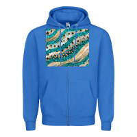 True Royal turquoise glitter Zipper Hoodie - JahusDesignShop