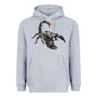 Heather Grey scorpion Heavyweight Hoodie - LillyAllenDesigns
