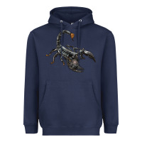 Navy scorpion Heavyweight Hoodie - LillyAllenDesigns