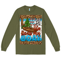 Army Green lake life floats my boat air freshener Long Sleeve Tee - HRA Design Shop