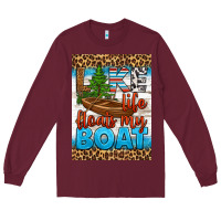 Burgundy lake life floats my boat air freshener Long Sleeve Tee - HRA Design Shop