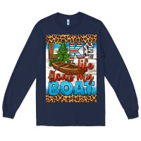 Navy lake life floats my boat air freshener Long Sleeve Tee - HRA Design Shop