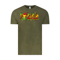 Vintage Olive power juneteenth Vintage Tee - texasbilliewilder