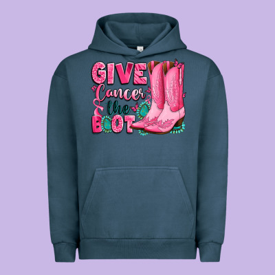 Give Cancer The Boot Urban Hoodie Designed By Lillyallendesigns