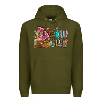Army Green western cowgirl Premium Hoodie - MaliasSmallBusiness