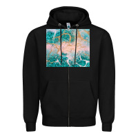 Black turquoise glitter Zipper Hoodie - JahusDesignShop