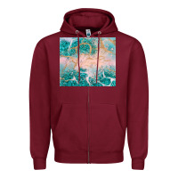 Burgundy turquoise glitter Zipper Hoodie - JahusDesignShop