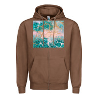 Chestnut turquoise glitter Zipper Hoodie - JahusDesignShop